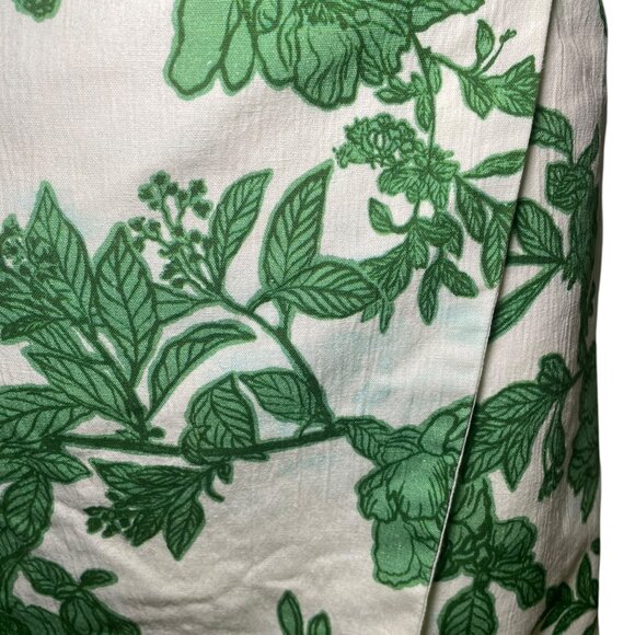 Rococo Sand Green Floral Wrap Mini Skirt - Picture 3 of 8